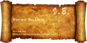 Veres Bojána névjegykártya